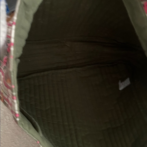 New Le Petit Sezane Green Floral Quilted Tote-Limited Edition - Picture 4 of 5